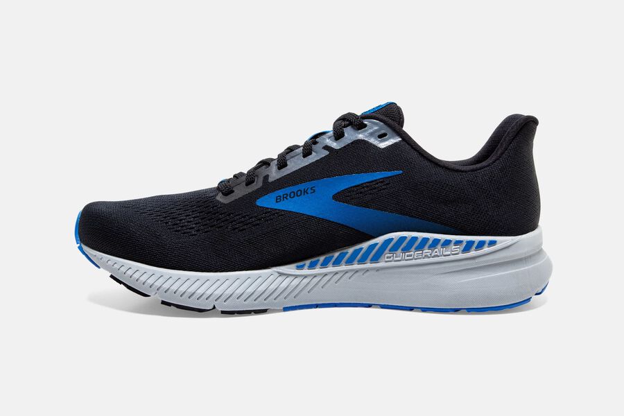 Brooks Running Shoes - Launch GTS 8 Road Mens - Black/Grey/Blue - TOF-062197